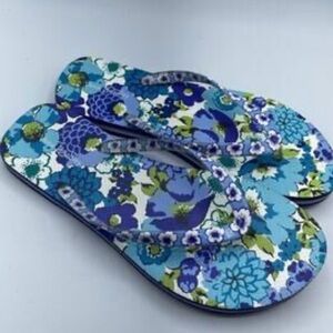 Vera Bradley Blue and Green Floral Sandals